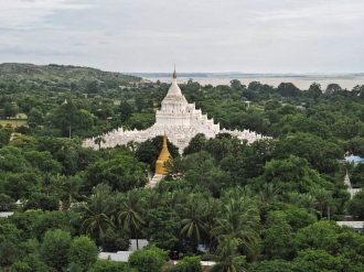 View of Hsinbyume Pagoda from Unfinished Pagoda